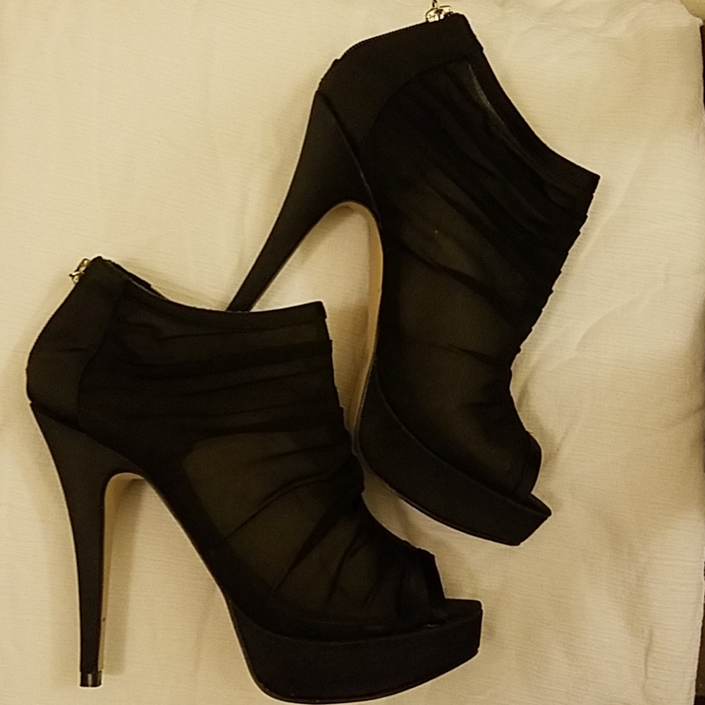 Chinese Laundry sheer open toe pumps